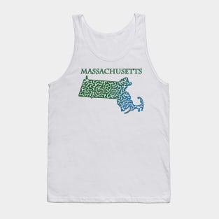 State of Massachusetts Colorful Maze Tank Top